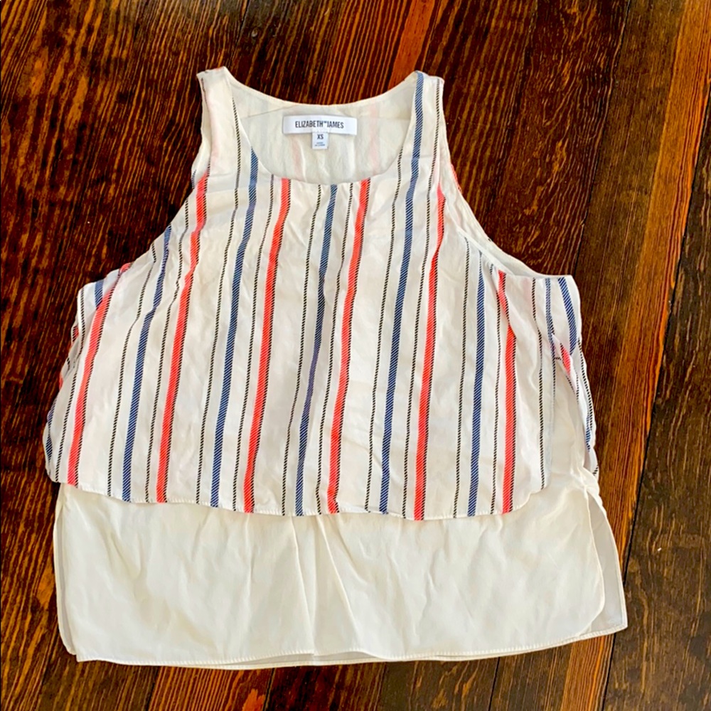 Elizabeth and James striped silk top